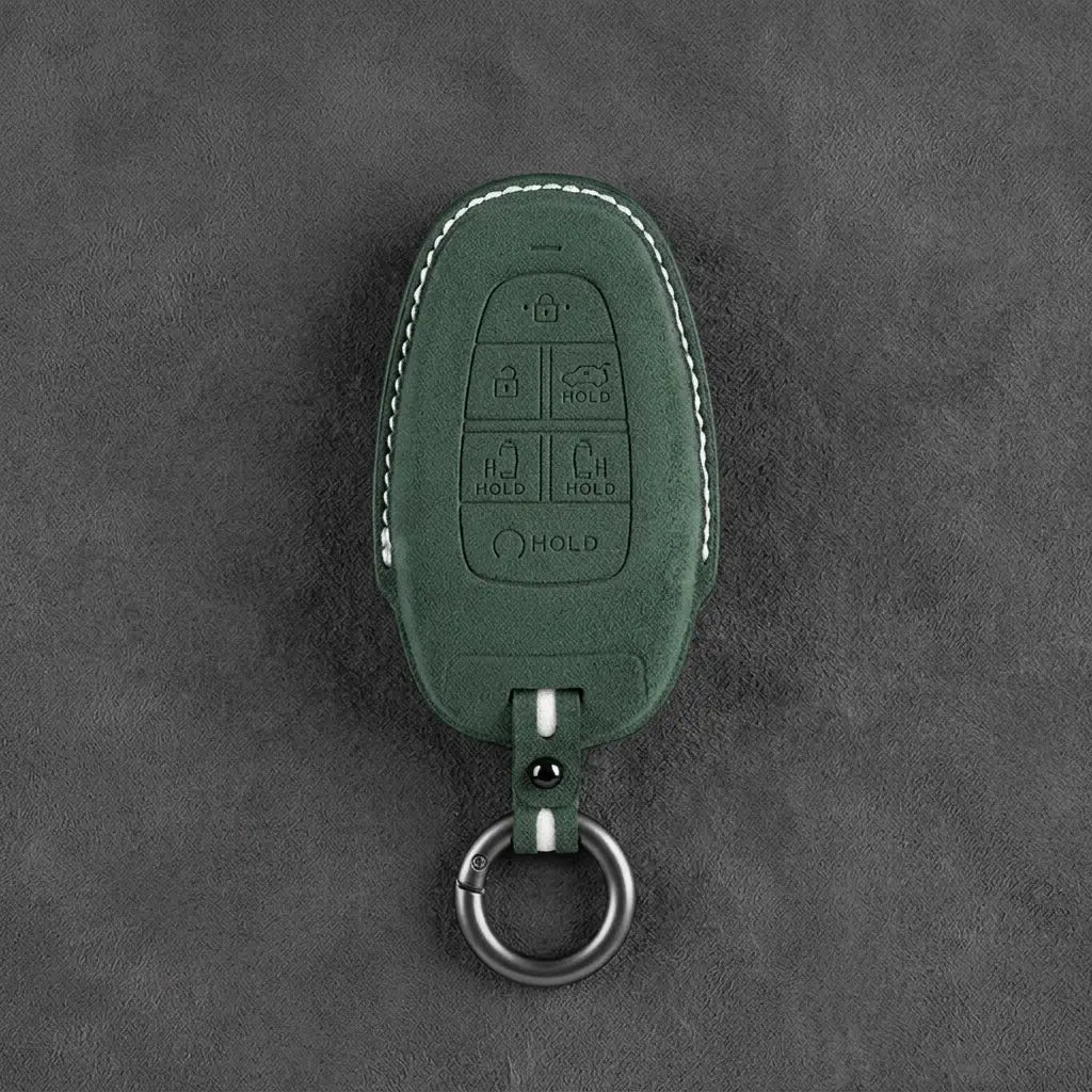 Hyundai Hand-Stitched Alcantara Key Fob Cover – Oval 6-Button