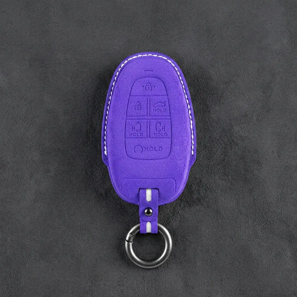 Hyundai Hand-Stitched Alcantara Key Fob Cover – Oval 6-Button