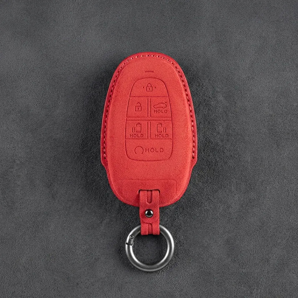 Hyundai Hand-Stitched Alcantara Key Fob Cover – Oval 6-Button