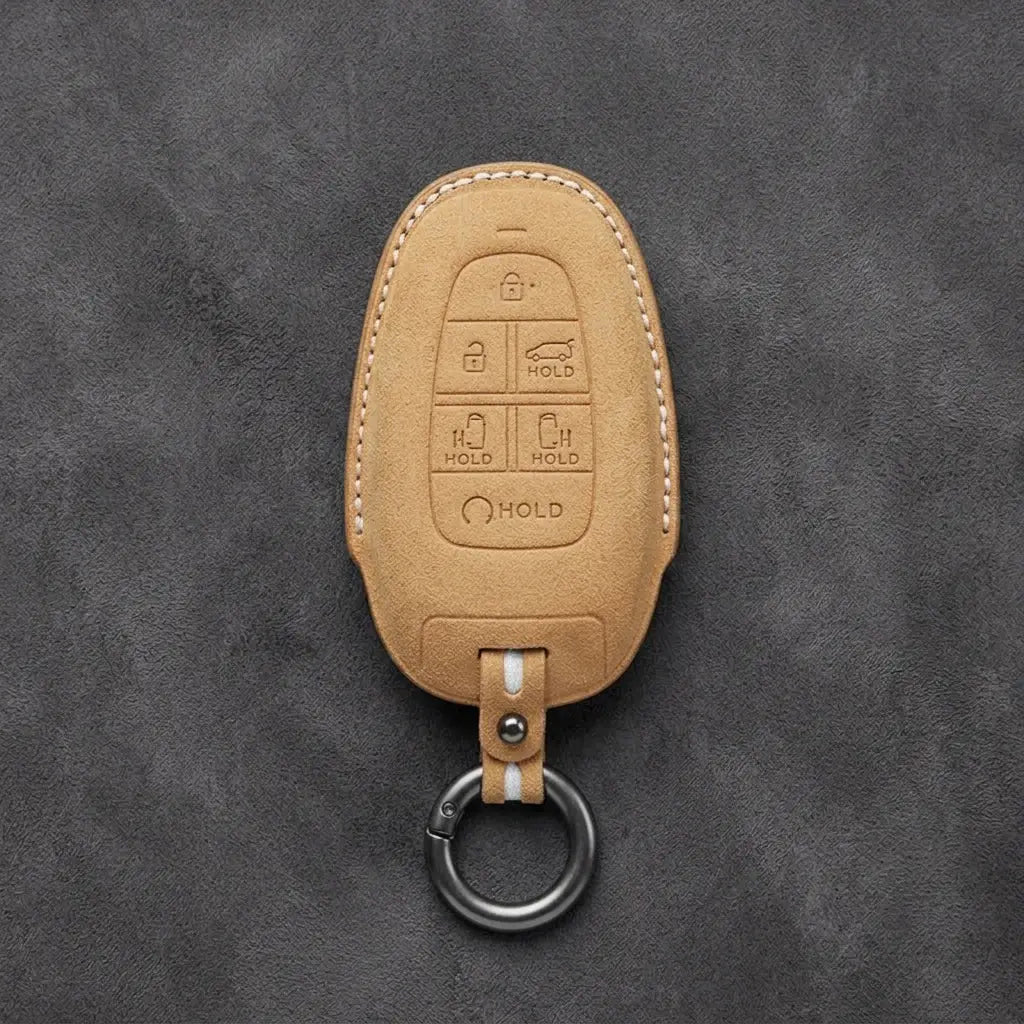 Hyundai Hand-Stitched Alcantara Key Fob Cover – Oval 6-Button