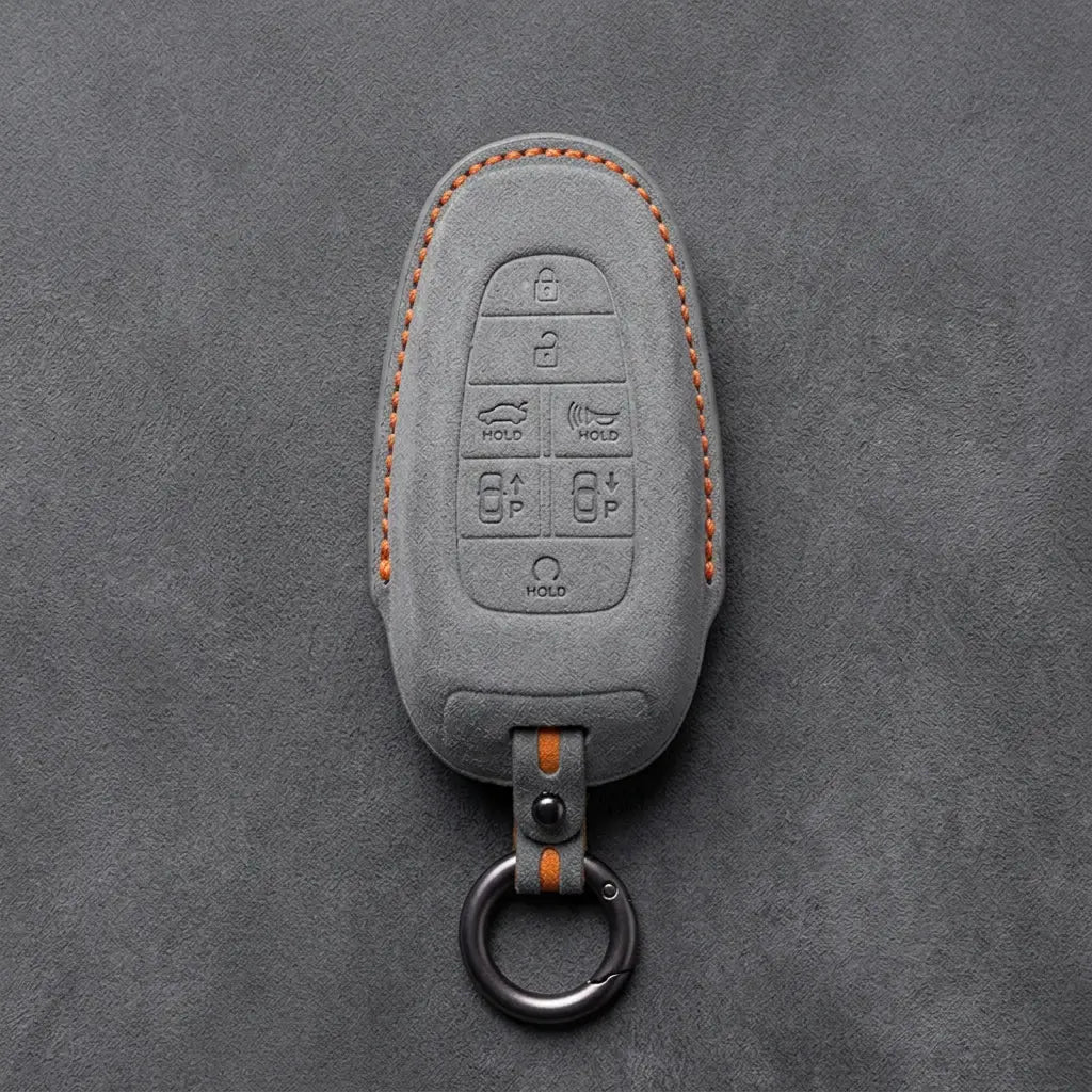 Hyundai Hand-Stitched Alcantara Key Fob Cover – Oval 7-Button