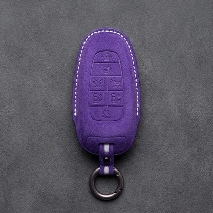 Hyundai Hand-Stitched Alcantara Key Fob Cover – Oval 7-Button