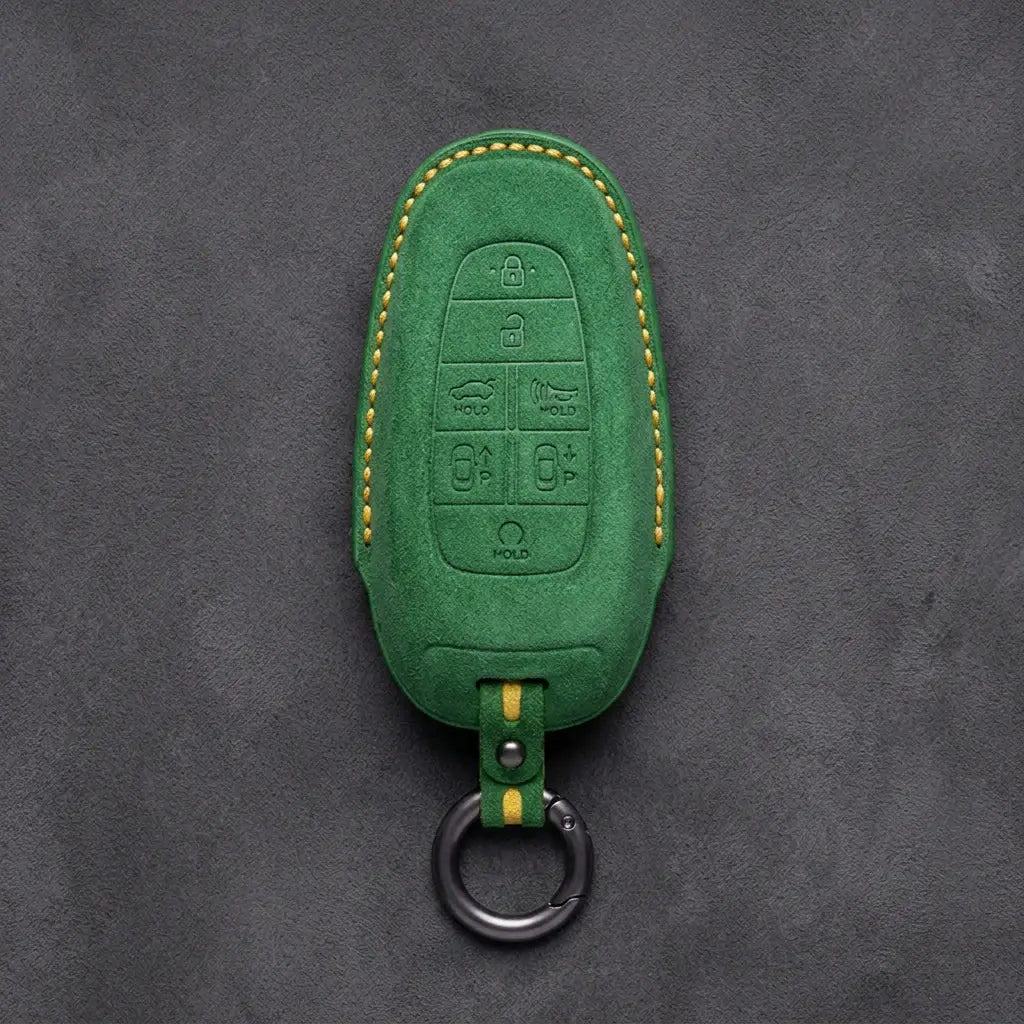 Hyundai Hand-Stitched Alcantara Key Fob Cover – Oval 7-Button