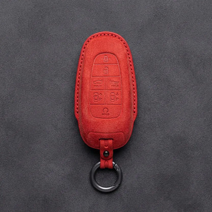 Hyundai Hand-Stitched Alcantara Key Fob Cover – Oval 7-Button