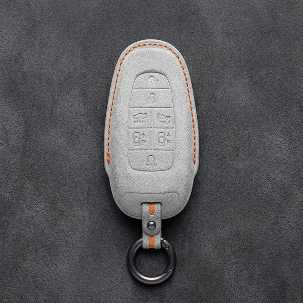 Hyundai Hand-Stitched Alcantara Key Fob Cover – Oval 7-Button