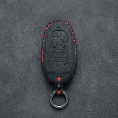 Hyundai Hand-Stitched Alcantara Key Fob Cover – Oval 8-Button