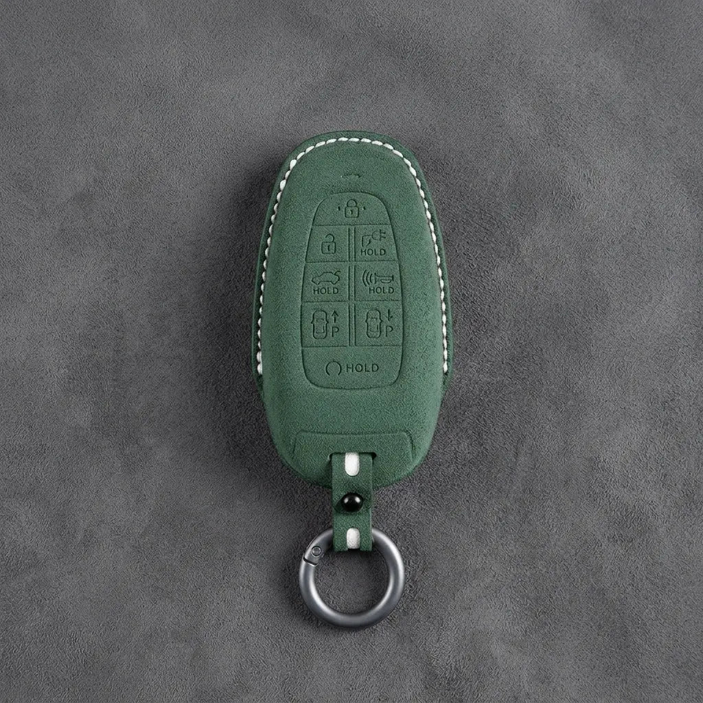 Hyundai Hand-Stitched Alcantara Key Fob Cover – Oval 8-Button