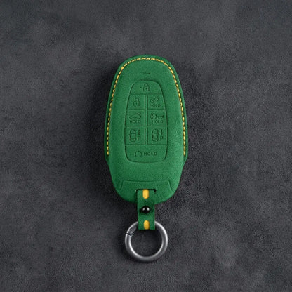 Hyundai Hand-Stitched Alcantara Key Fob Cover – Oval 8-Button