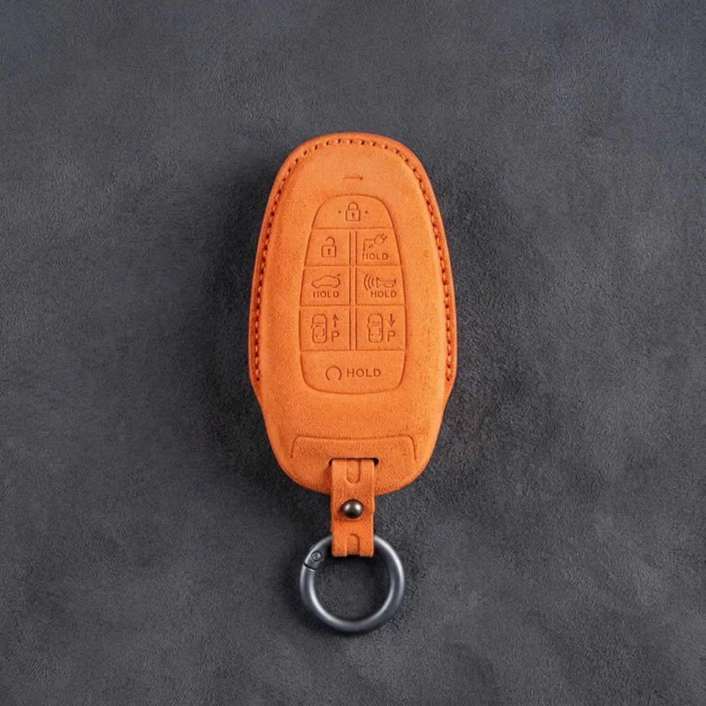 Hyundai Hand-Stitched Alcantara Key Fob Cover – Oval 8-Button