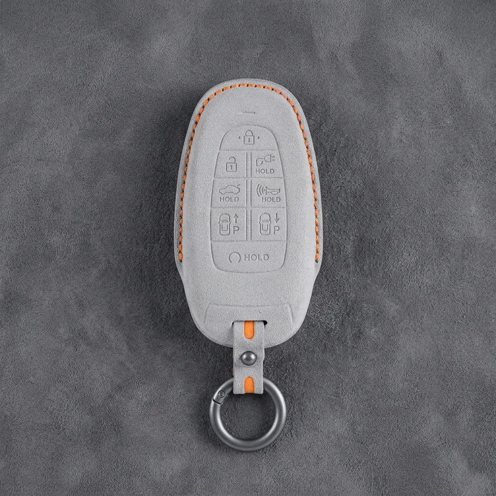 Hyundai Hand-Stitched Alcantara Key Fob Cover – Oval 8-Button