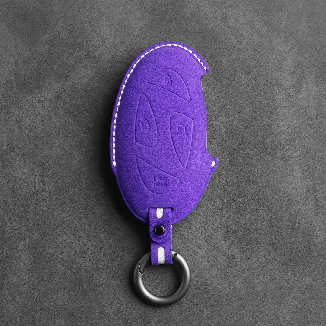 Hyundai Hand-Stitched Alcantara Key Fob Cover – Oval Smart Key