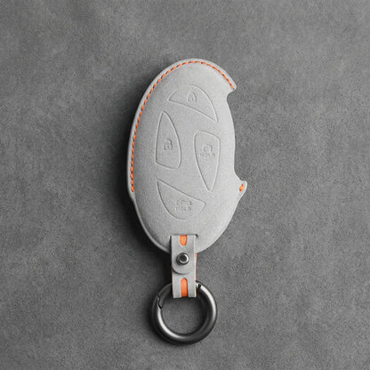 Hyundai Hand-Stitched Alcantara Key Fob Cover – Oval Smart Key