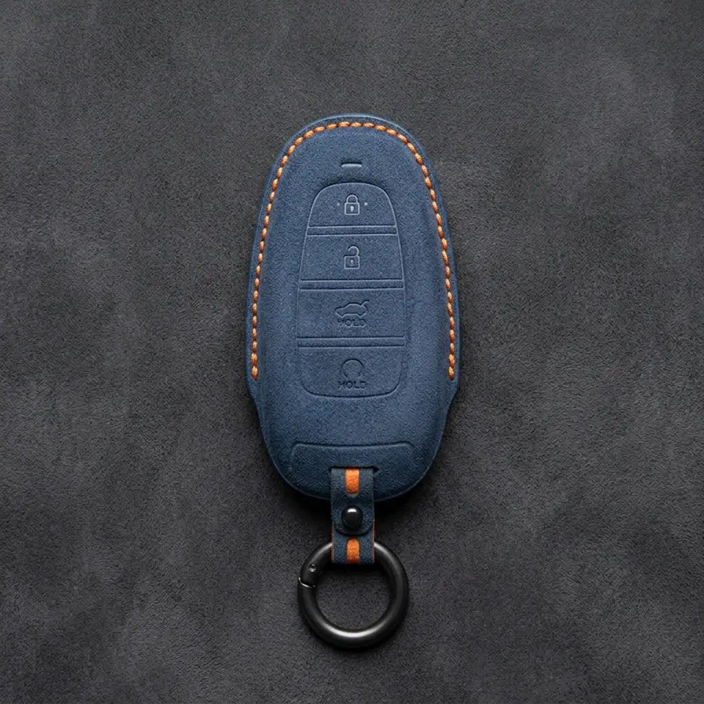 Hyundai Hand-Stitched Alcantara Key Fob Cover – Oval Trunk & Start