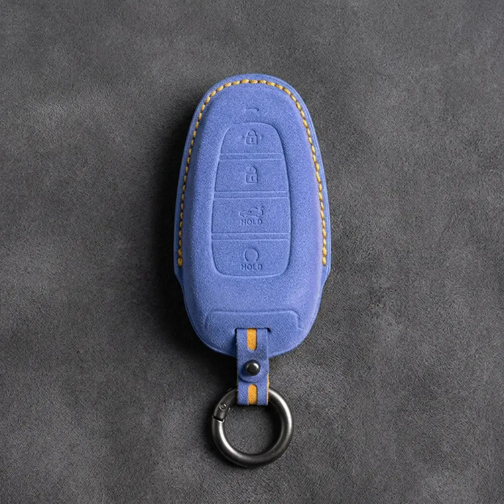 Hyundai Hand-Stitched Alcantara Key Fob Cover – Oval Trunk & Start