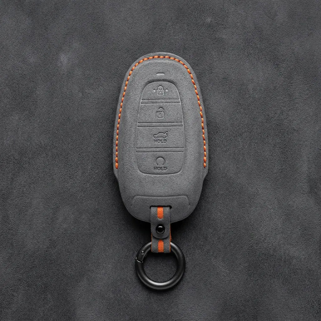 Hyundai Hand-Stitched Alcantara Key Fob Cover – Oval Trunk & Start