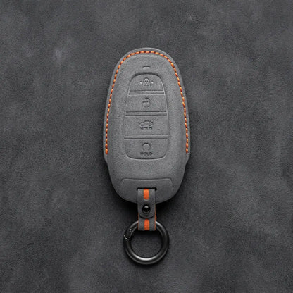 Hyundai Hand-Stitched Alcantara Key Fob Cover – Oval Trunk & Start