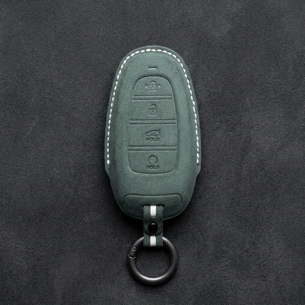 Hyundai Hand-Stitched Alcantara Key Fob Cover – Oval Trunk & Start