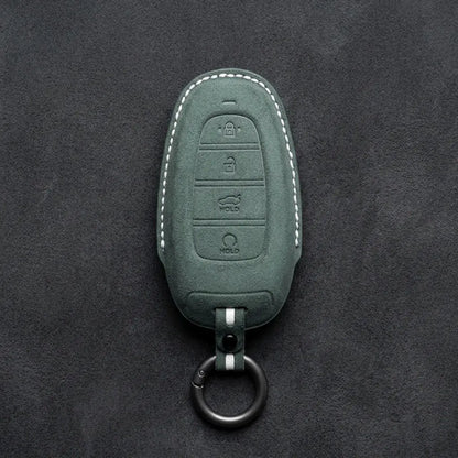 Hyundai Hand-Stitched Alcantara Key Fob Cover – Oval Trunk & Start