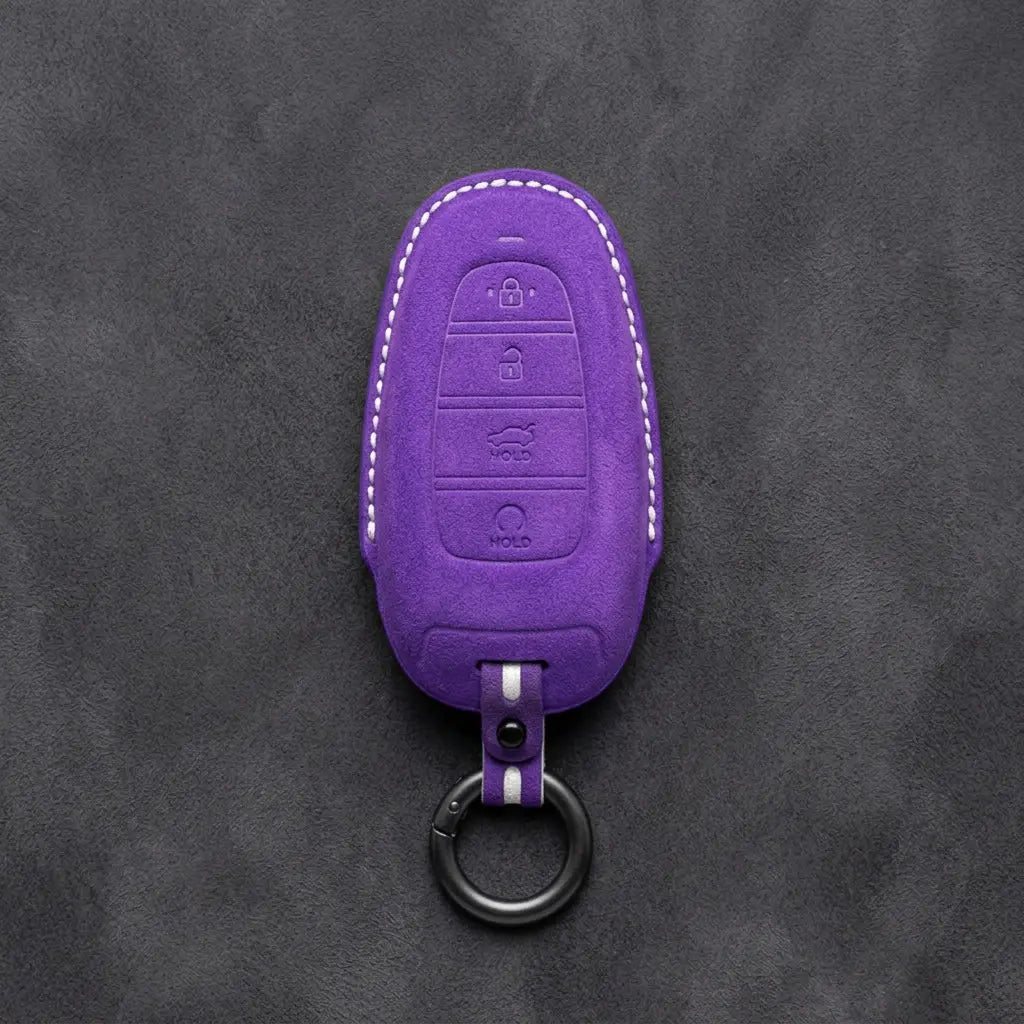 Hyundai Hand-Stitched Alcantara Key Fob Cover – Oval Trunk & Start