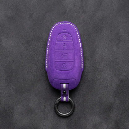 Hyundai Hand-Stitched Alcantara Key Fob Cover – Oval Trunk & Start