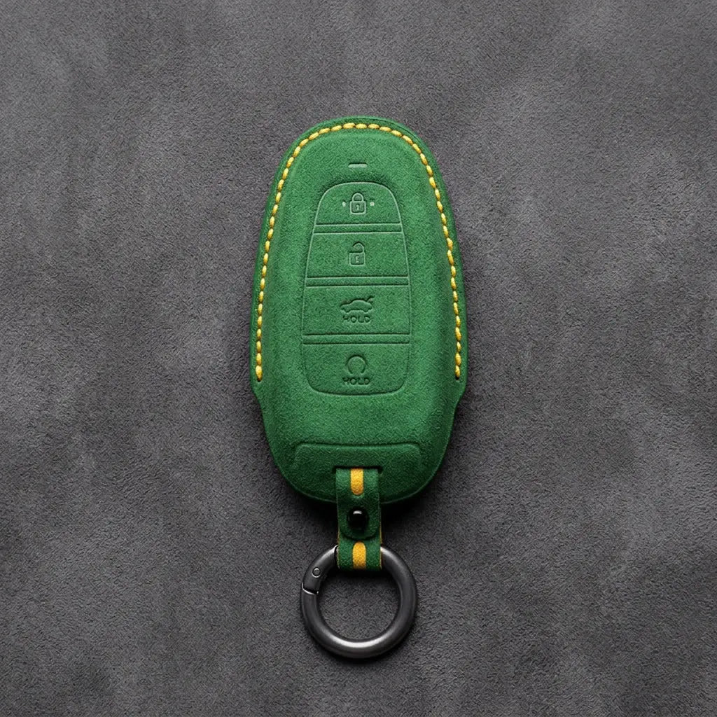 Hyundai Hand-Stitched Alcantara Key Fob Cover – Oval Trunk & Start