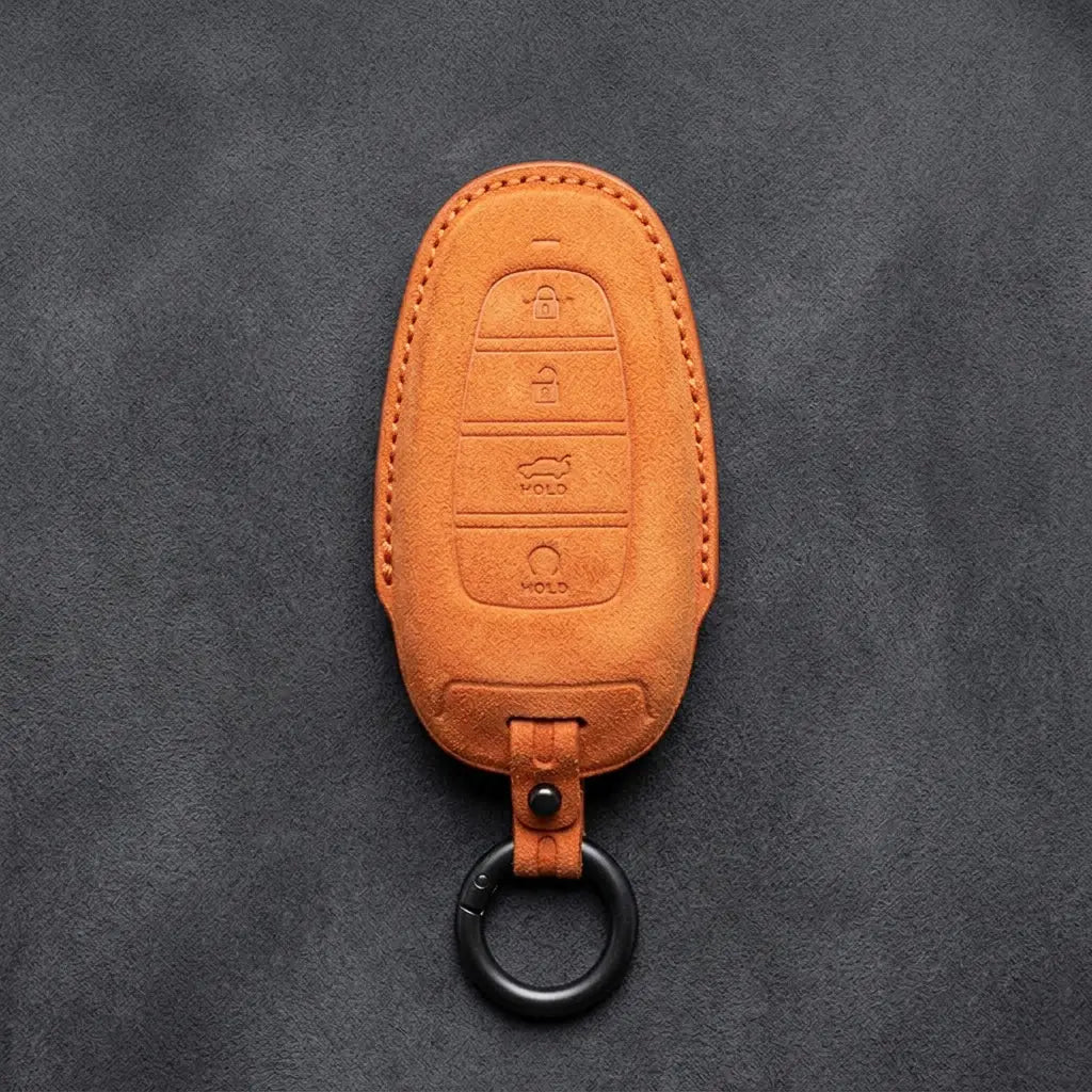Hyundai Hand-Stitched Alcantara Key Fob Cover – Oval Trunk & Start