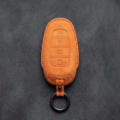 Hyundai Hand-Stitched Alcantara Key Fob Cover – Oval Trunk & Start