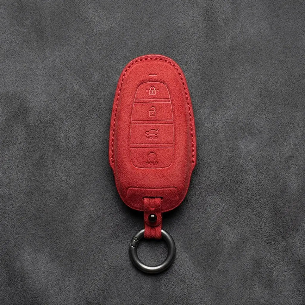 Hyundai Hand-Stitched Alcantara Key Fob Cover – Oval Trunk & Start