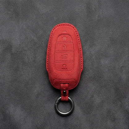 Hyundai Hand-Stitched Alcantara Key Fob Cover – Oval Trunk & Start