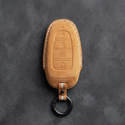 Hyundai Hand-Stitched Alcantara Key Fob Cover – Oval Trunk & Start