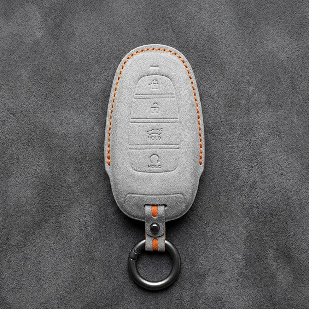 Hyundai Hand-Stitched Alcantara Key Fob Cover – Oval Trunk & Start