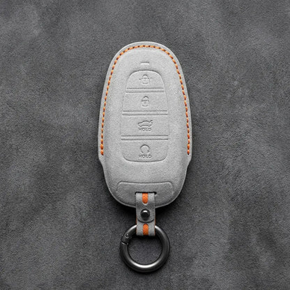 Hyundai Hand-Stitched Alcantara Key Fob Cover – Oval Trunk & Start