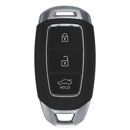 Hyundai Hand-Stitched Alcantara Key Fob Cover – Silver Cap 3-Button