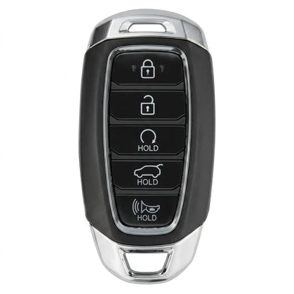 Hyundai Hand-Stitched Alcantara Key Fob Cover – Silver Cap 5-Button