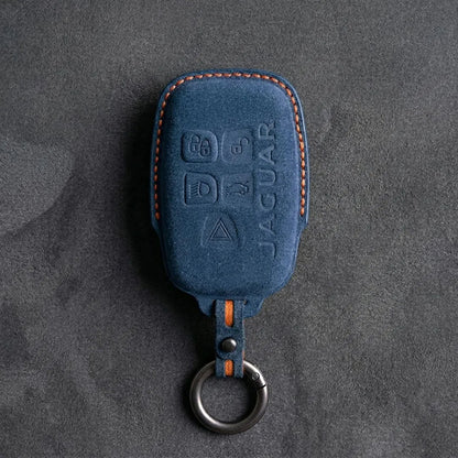 Jaguar Hand-Stitched Alcantara Key Fob Cover – Block 5-Button