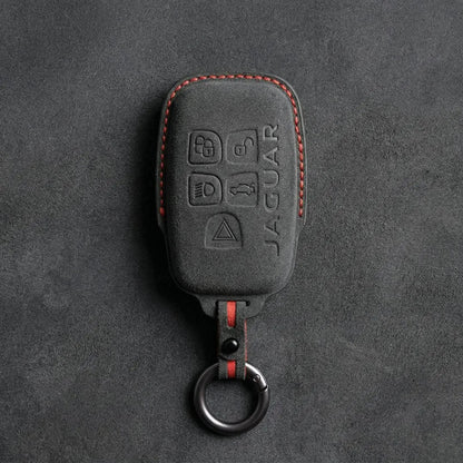 Jaguar Hand-Stitched Alcantara Key Fob Cover – Block 5-Button