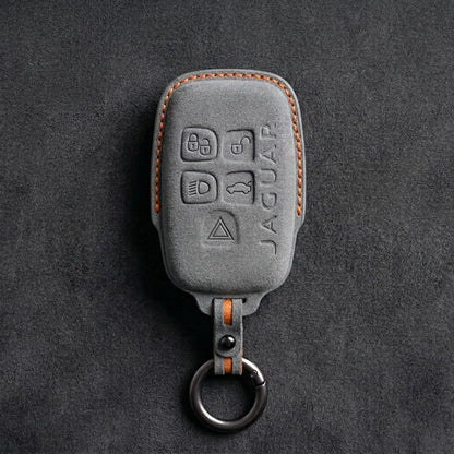 Jaguar Hand-Stitched Alcantara Key Fob Cover – Block 5-Button