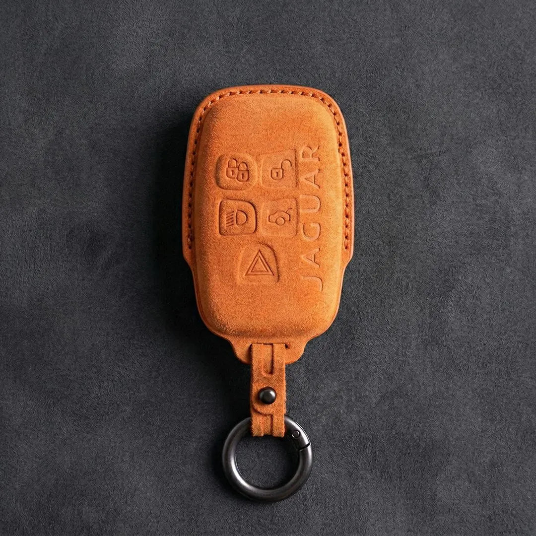 Jaguar Hand-Stitched Alcantara Key Fob Cover – Block 5-Button