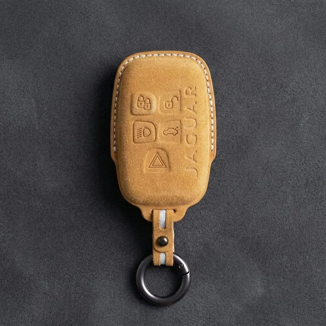 Jaguar Hand-Stitched Alcantara Key Fob Cover – Block 5-Button