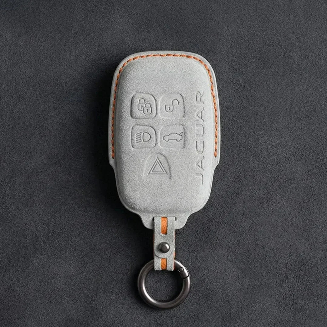 Jaguar Hand-Stitched Alcantara Key Fob Cover – Block 5-Button