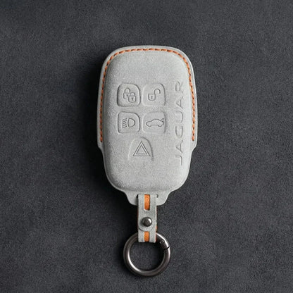 Jaguar Hand-Stitched Alcantara Key Fob Cover – Block 5-Button