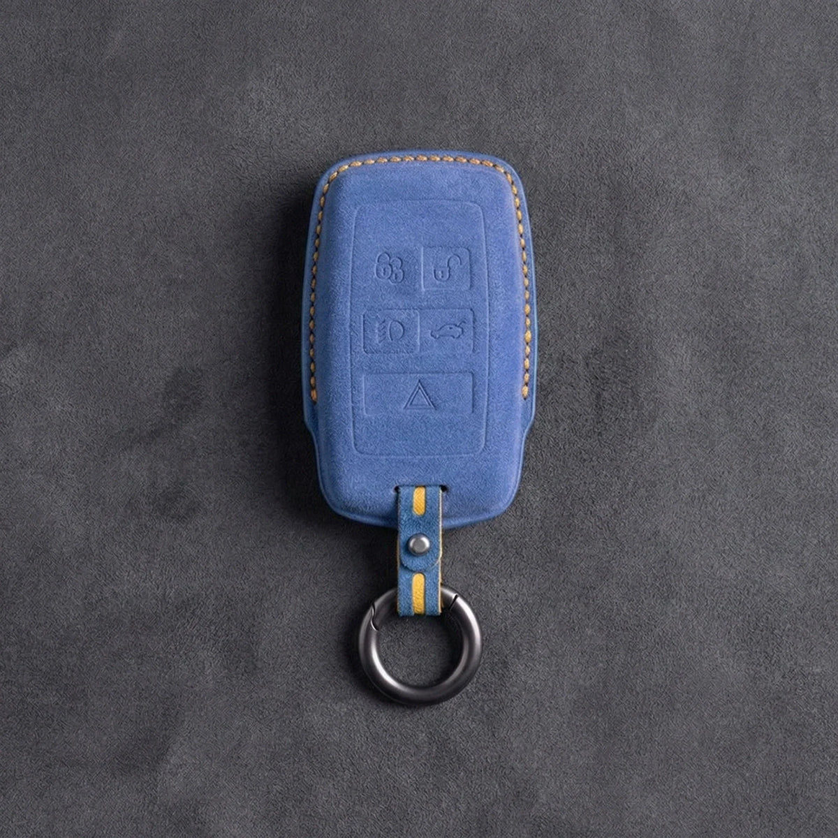 Jaguar Hand-Stitched Alcantara Key Fob Cover – Rectangular 5-Button