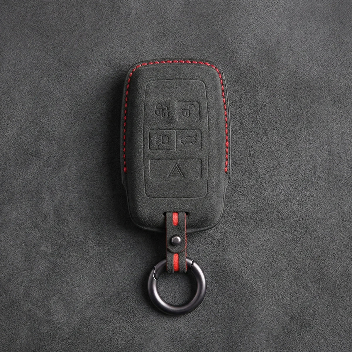 Jaguar Hand-Stitched Alcantara Key Fob Cover – Rectangular 5-Button