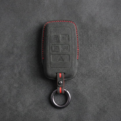 Jaguar Hand-Stitched Alcantara Key Fob Cover – Rectangular 5-Button