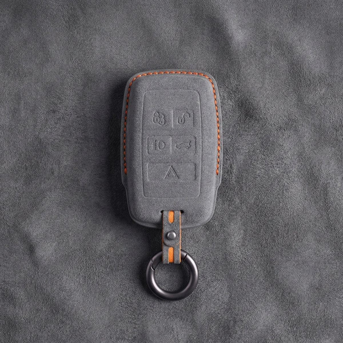 Jaguar Hand-Stitched Alcantara Key Fob Cover – Rectangular 5-Button
