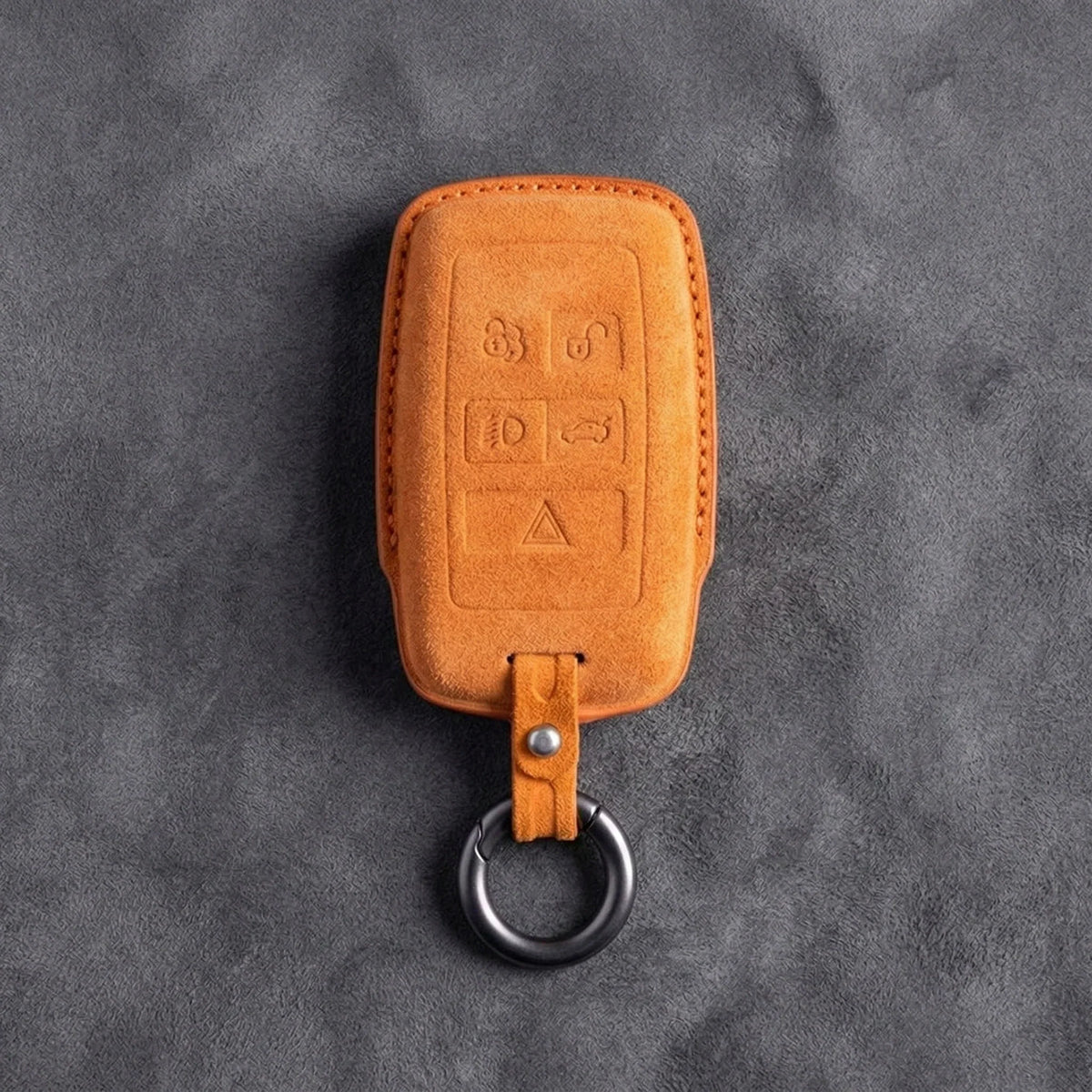 Jaguar Hand-Stitched Alcantara Key Fob Cover – Rectangular 5-Button