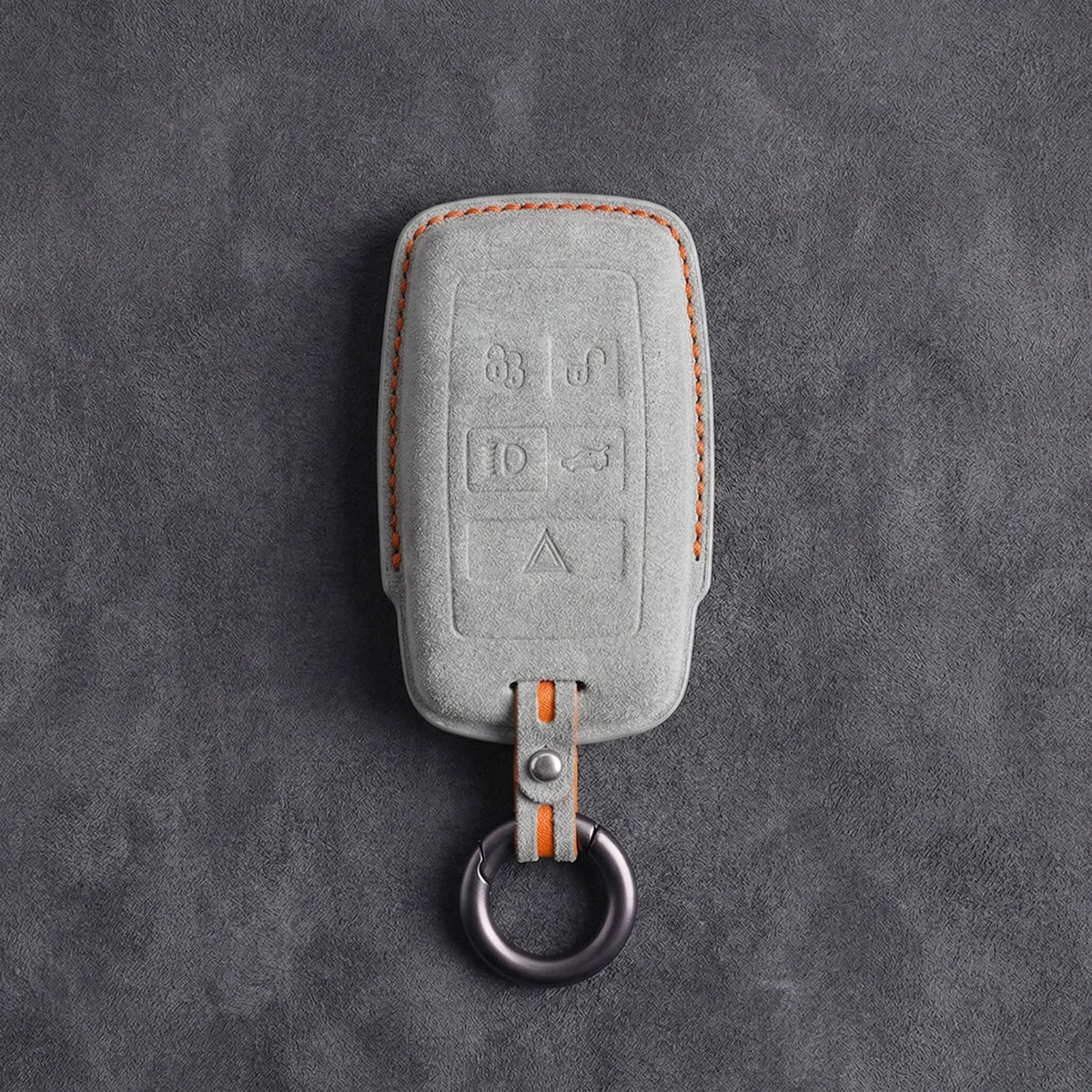 Jaguar Hand-Stitched Alcantara Key Fob Cover – Rectangular 5-Button