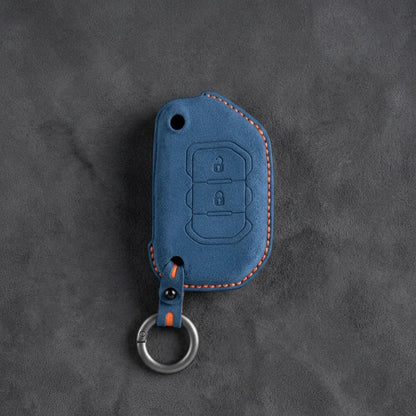 Jeep Hand-Stitched Alcantara Key Fob Cover – Rugged Flip Key 2-Button