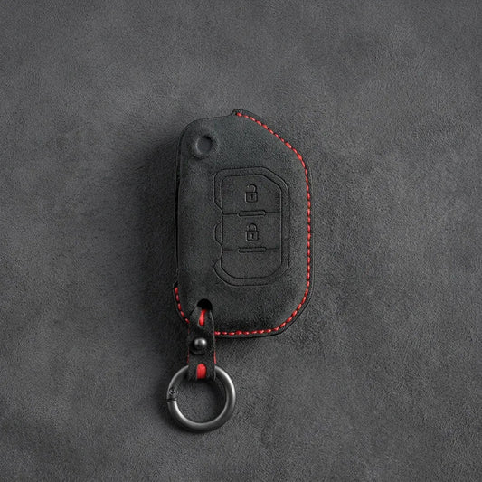 Jeep Hand-Stitched Alcantara Key Fob Cover – Rugged Flip Key 2-Button