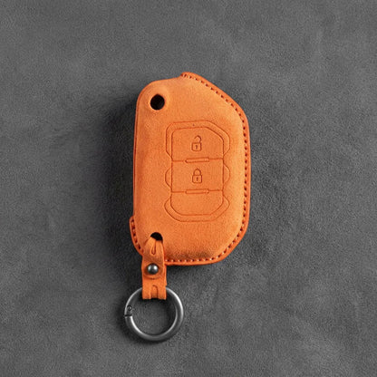 Jeep Hand-Stitched Alcantara Key Fob Cover – Rugged Flip Key 2-Button